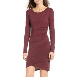 Leith ruched long sleeve dress